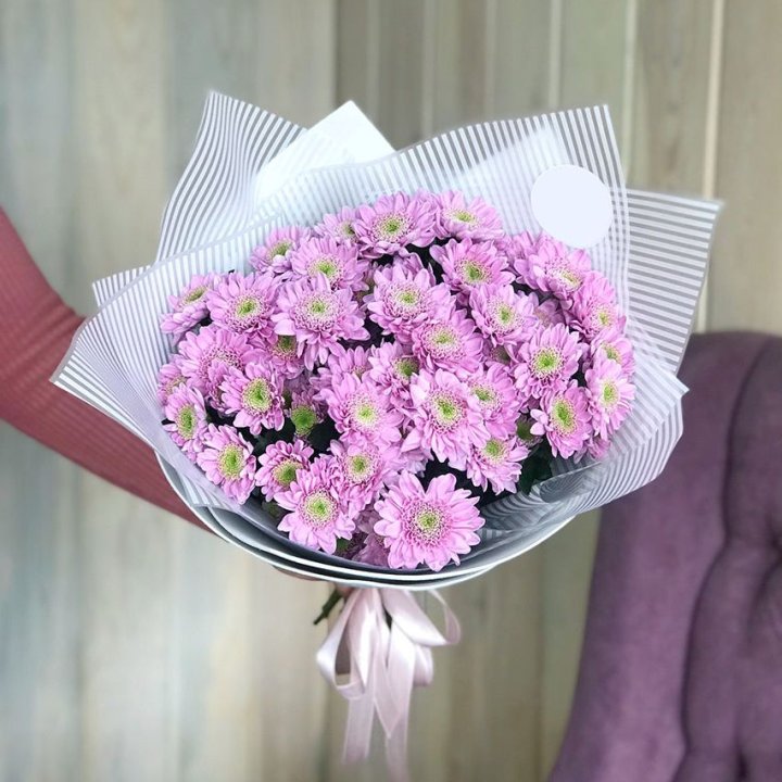 Букет розовых хризантем в Ханты-Мансийске
