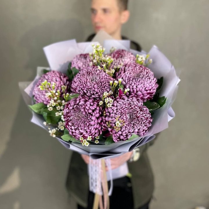 Букет хризантем "Палермо" в Ханты-Мансийске