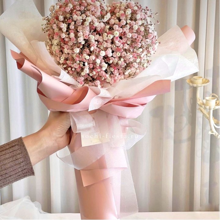 Сердце из гипсофилы  в Ханты-Мансийске