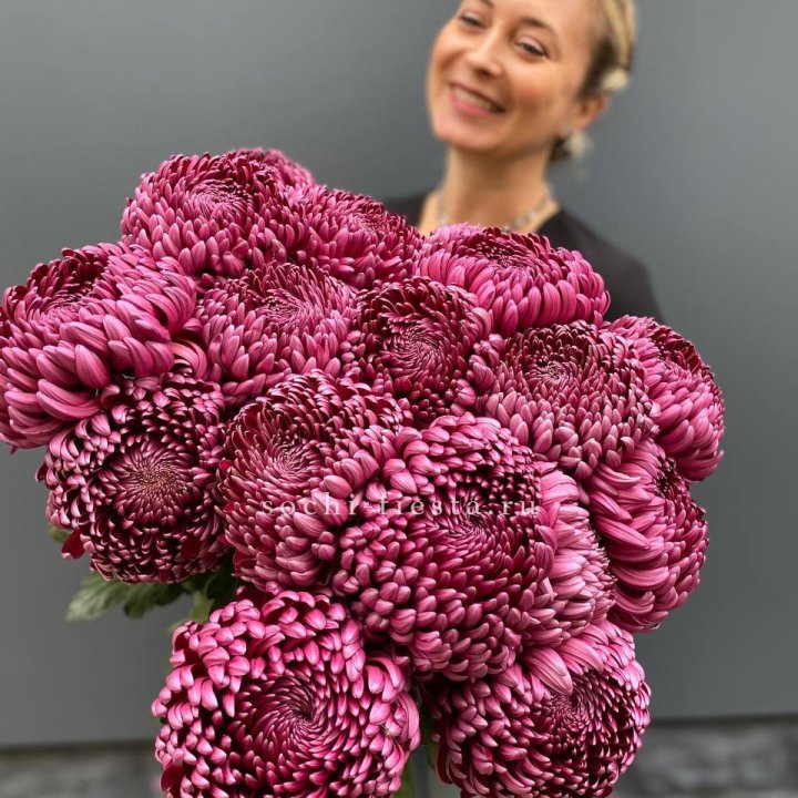 Охапка хризантем Бигуди в Ханты-Мансийске