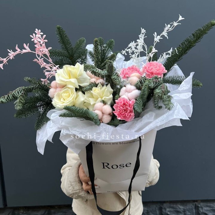 Цветочная сумка с нобилисом в Ханты-Мансийске