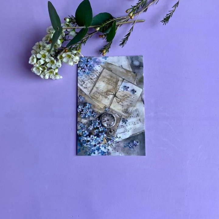 Открытка к букету "Время" в Ханты-Мансийске