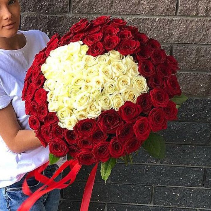 101 роза "Сердце" в Ханты-Мансийске