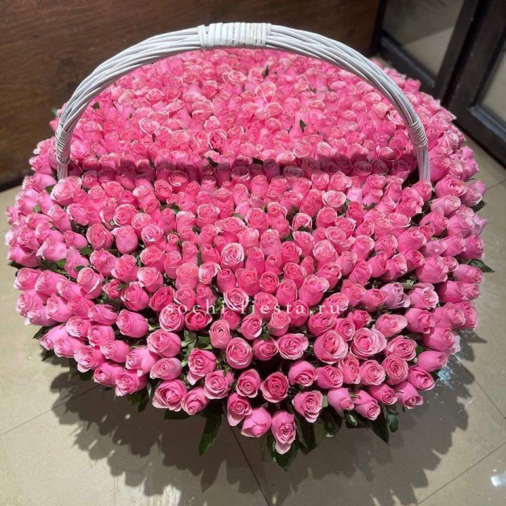 501 розовая роза в Ханты-Мансийске
