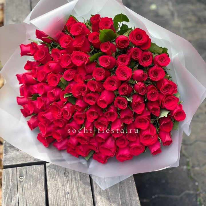 101 красная роза Лолита в Ханты-Мансийске