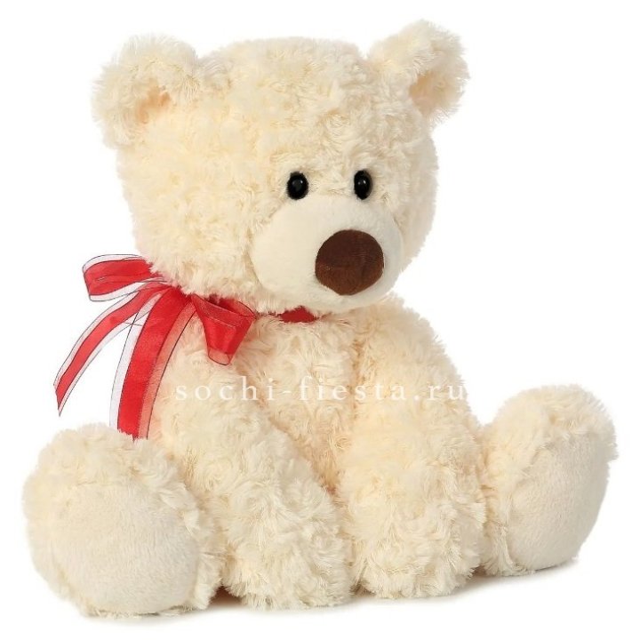 Белый плюшевый мишка  в Ханты-Мансийске