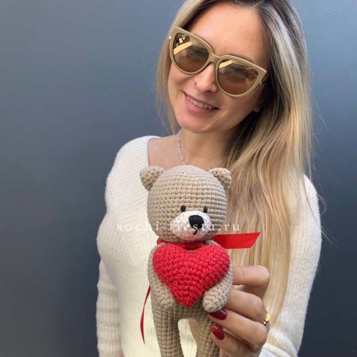 Мишка с сердцем ручной работы в Ханты-Мансийске